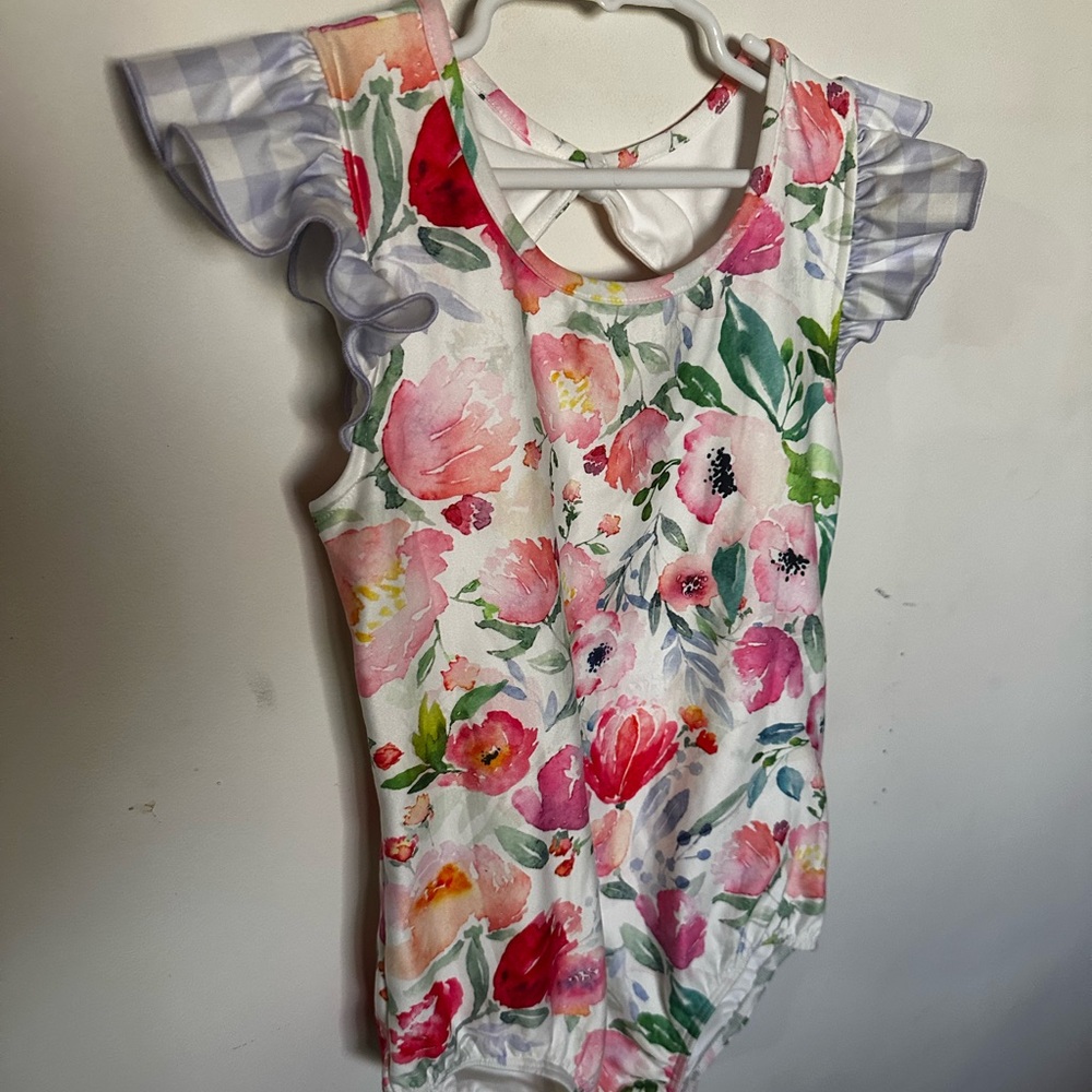 Cheeky Plum Colorful Floral Bodysuit size 8